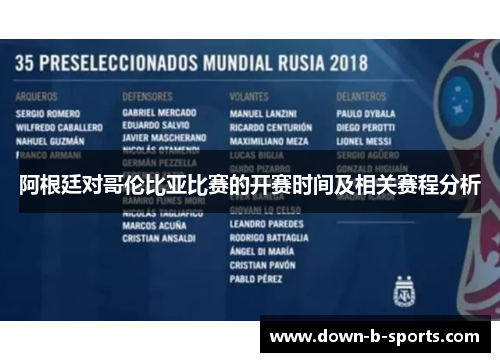 阿根廷对哥伦比亚比赛的开赛时间及相关赛程分析 阿根廷对哥伦比亚比赛的开赛时间及相关赛程分析
